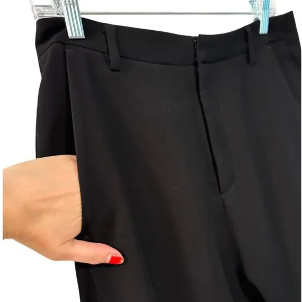 Nili Lotan 4 Drop Crotch Paris Pants $495 Slouchy Trousers Cropped Jet Black NWT - Picture 7 of 10